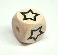 Buchstaben-Holzwürfel 10mm Stern